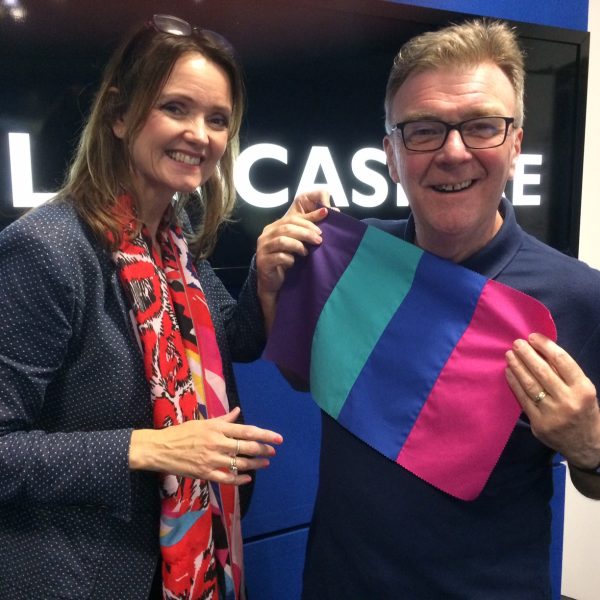 Advertising the Swish event with John Gillmore of Radio Lancashire